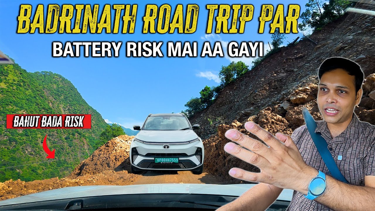Landslide NE ROAD TOD DI | BADRINATH ROAD TRIP | TATA NEXON EV 45