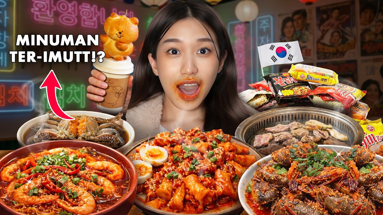 HUNTING MAKANAN VIRAL DI KOREA! (Jajangmyeon, BBQ Korea, Ganjang Gejang) — MANA YANG PALING ENAK?