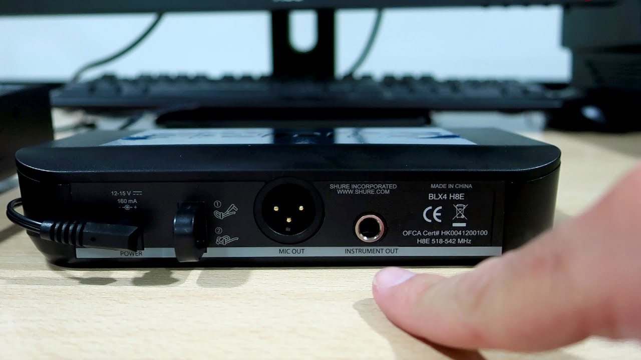 RECEPTOR INALÁMBRICO con SALIDAS BALANCEADAS EN IMPEDANCIA - MIC OUT vs INSTRUMENT OUT