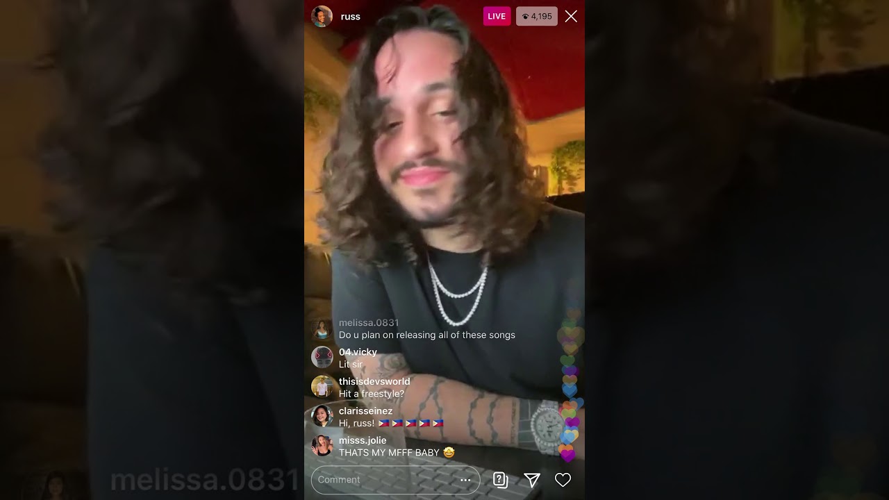 Russ - BAD MOOD Snippet On IG Live!