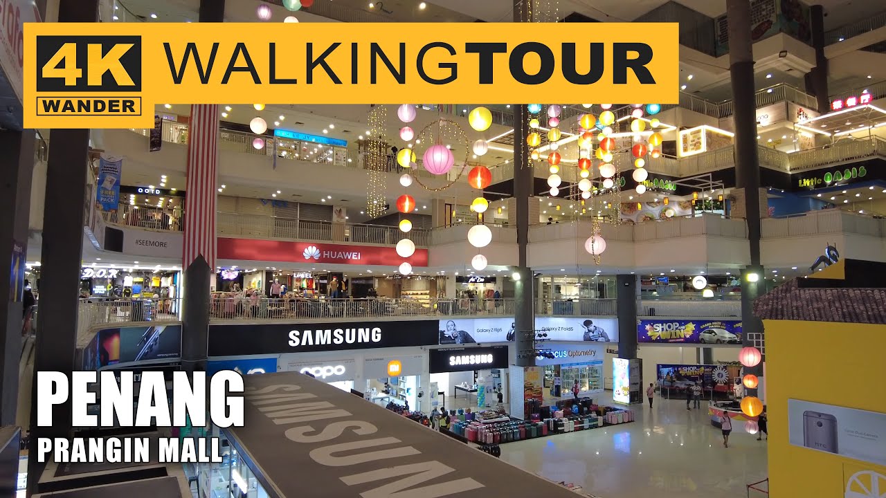 Prangin Mall Walking Tour in Penang, Malaysia (4K 60fps)
