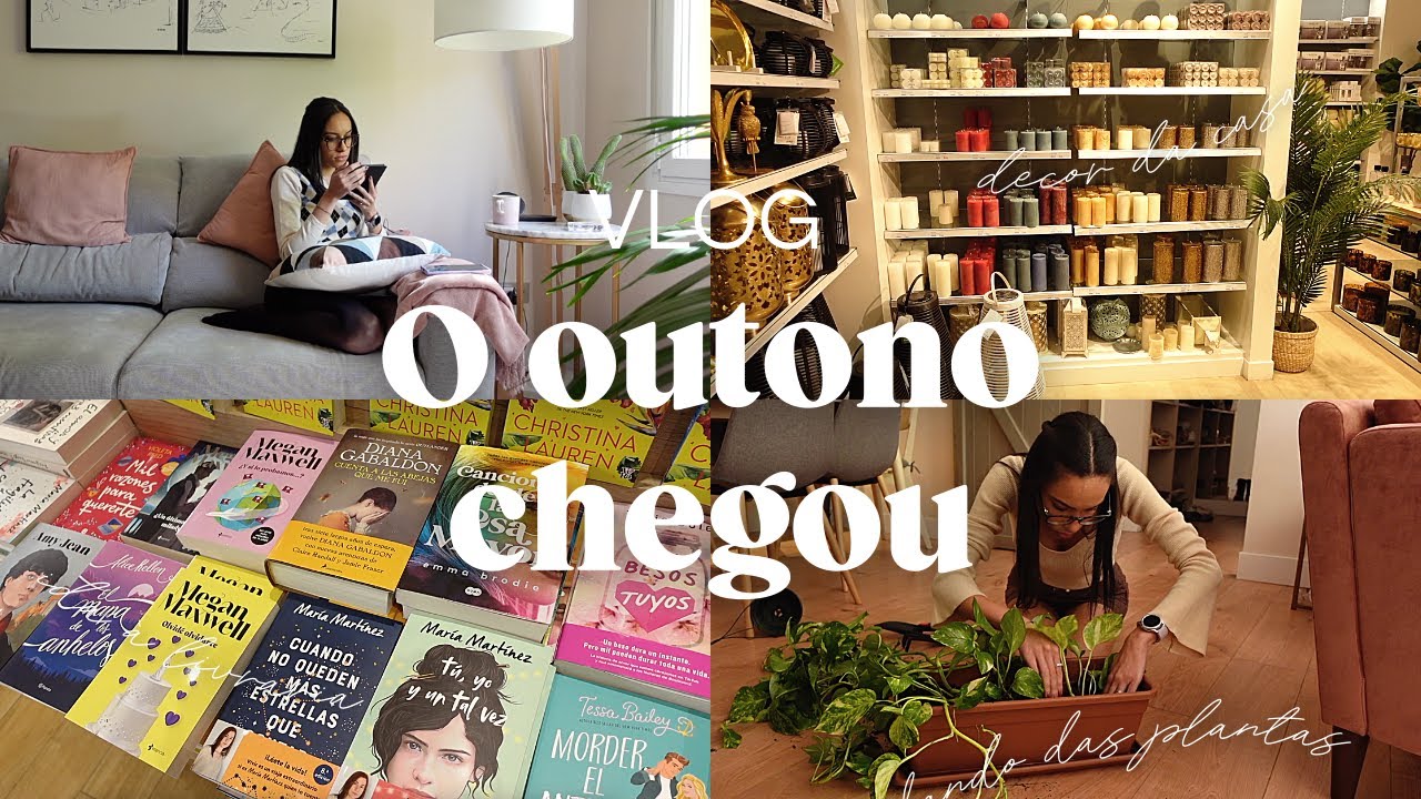 O OUTONO CHEGOU // Ida à livraria, comprando novos livros, renovando a decoração da casa // VLOGÃO