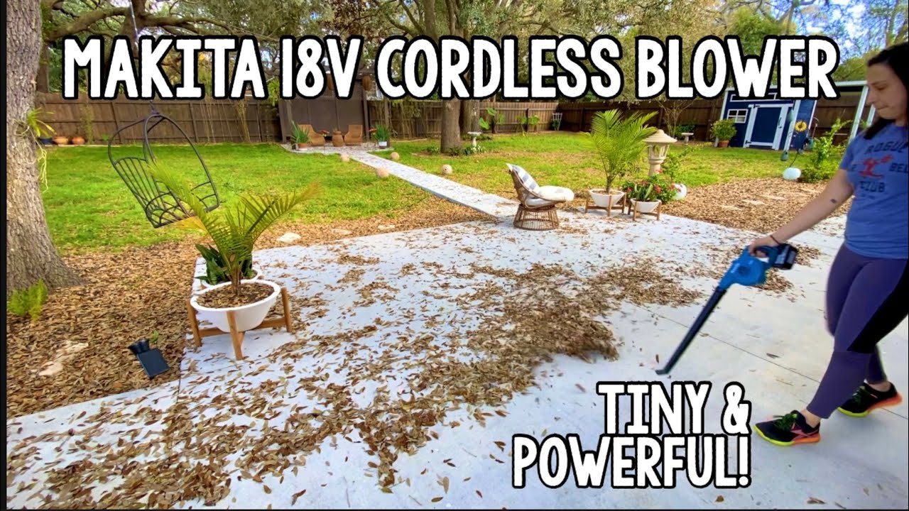 Аккумуляторный воздуходув Makita 18 В — маленький, но мощный!