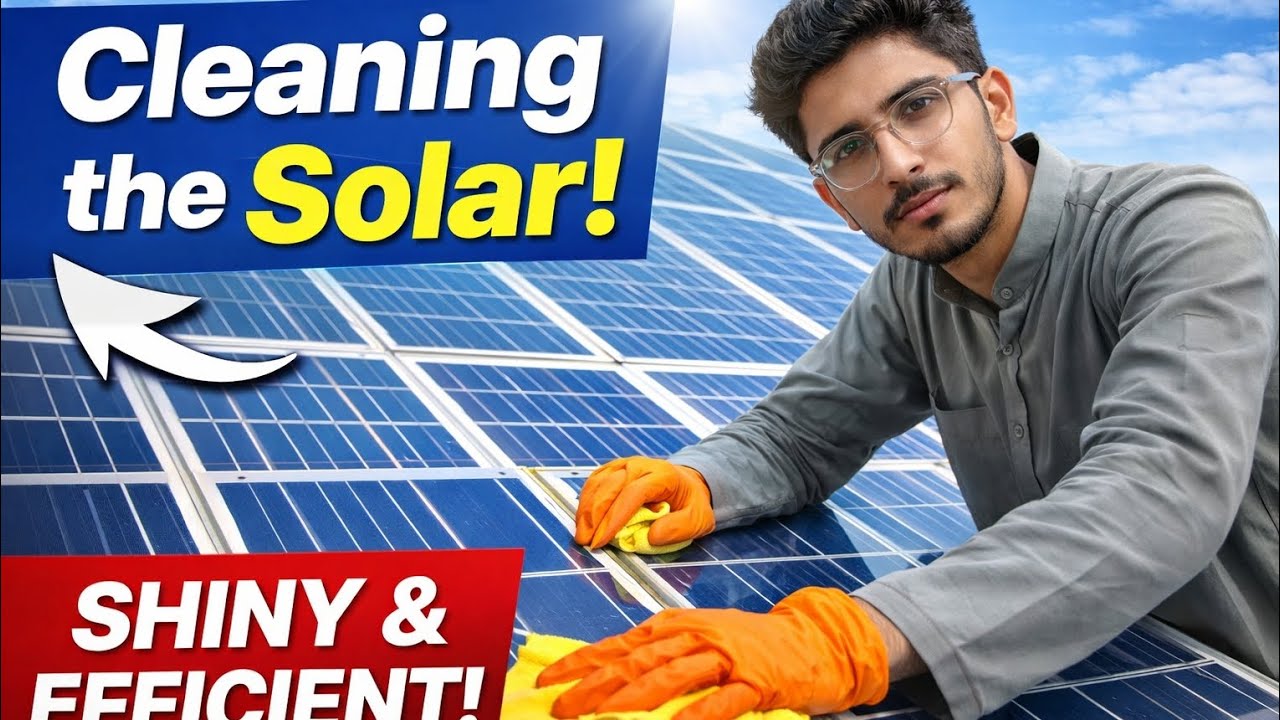 Cleaning the solar panel from dust particles #vlog #duet  #youtube 