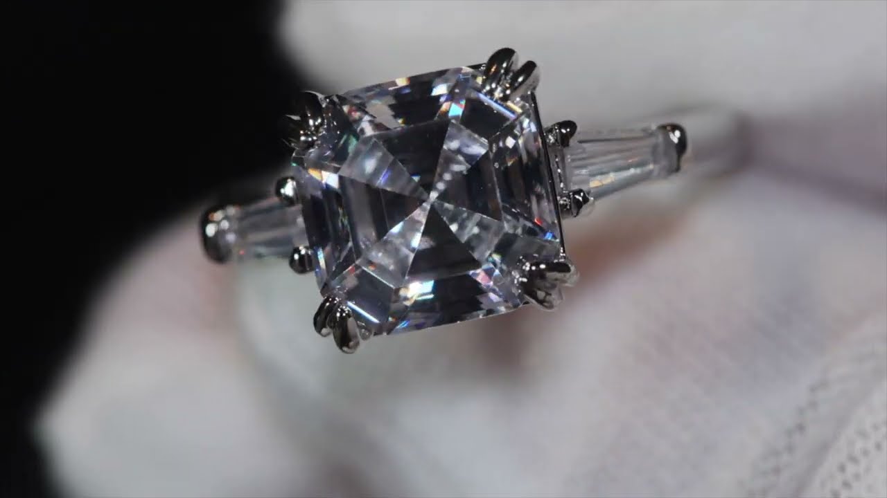 Asscher diamond ring, Asscher diamond engagement ring, engagement ring, asscher ring