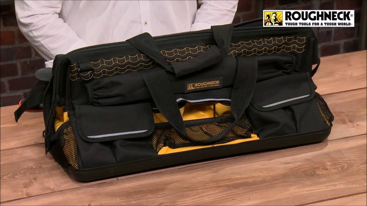 Roughneck Wide Mouth Hard Bottom Tool Bag 24 inch 90-524