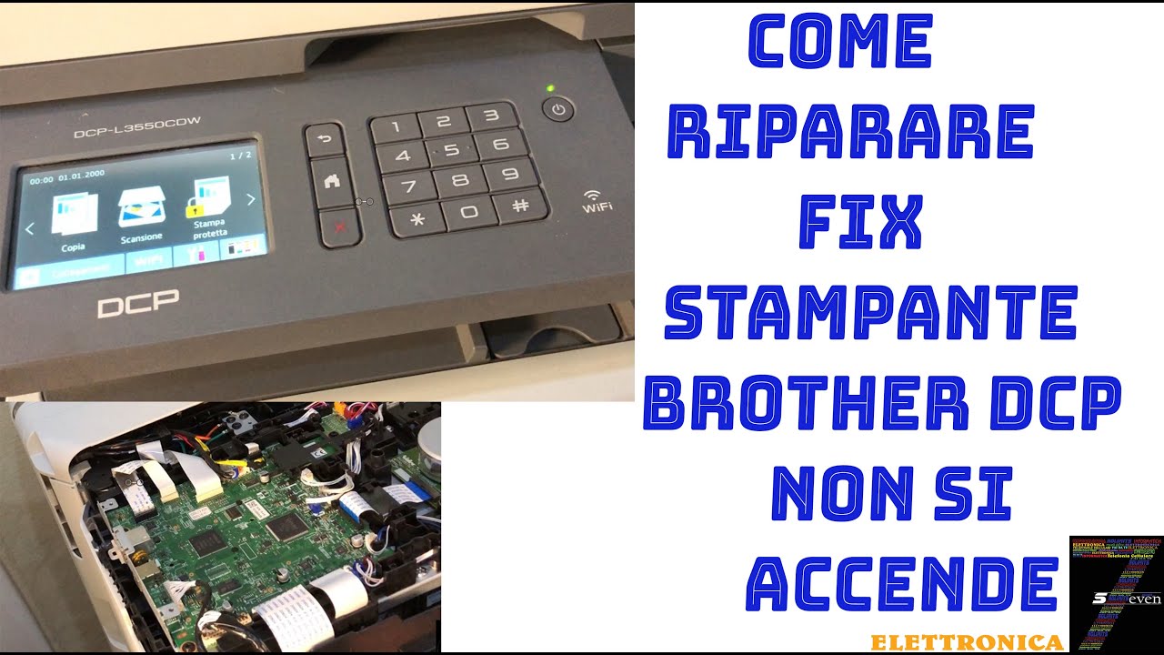Come Riparare Fix Stampante Brother DCP non si accende