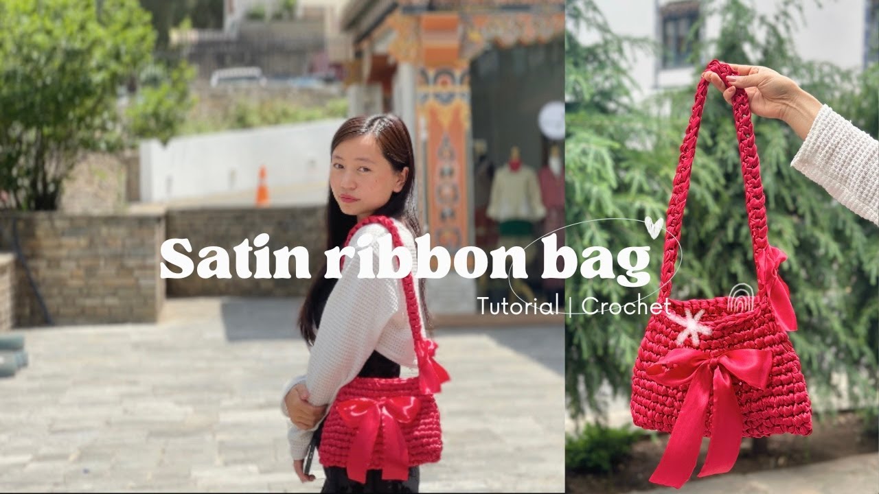 Satin ribbon bag 𐙚˚₊‧✧ | tiktok trending | beginner-friendly tutorial | bhutanese