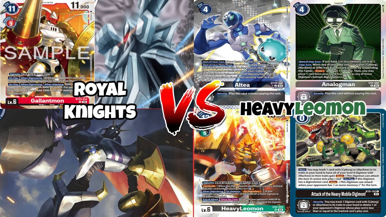 Royal knights Vs HeavyLeomon | Digimon TCG BT23 Gameplay