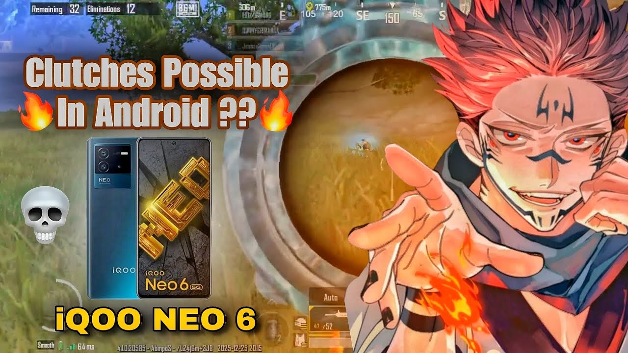 1vs4 Clutches In Android BGMI 🐊🔥 | iQOO NEO 6 IN 2026?