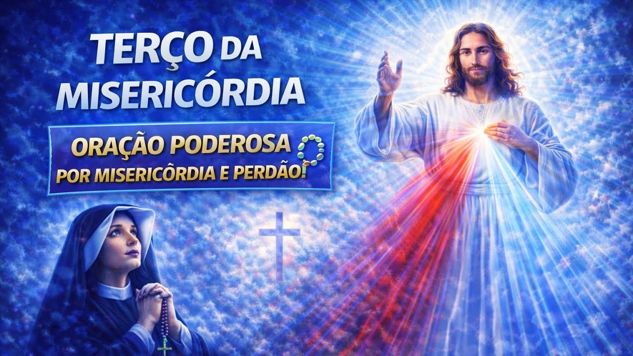 TERÇO DA MISERICÓRDIA AO VIVO 📿 ORAÇÃO PODEROSA DE CURA, PERDÃO E PAZ | Jesus, Eu Confio em Vós