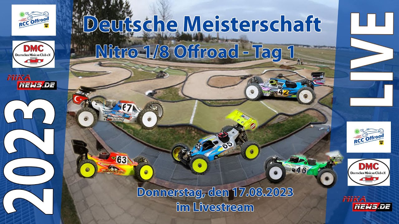 Deutsche Meisterschaft OR8 Nitro 1/8 Buggy beim RCC Offroad in Braunschweig - Tag 1