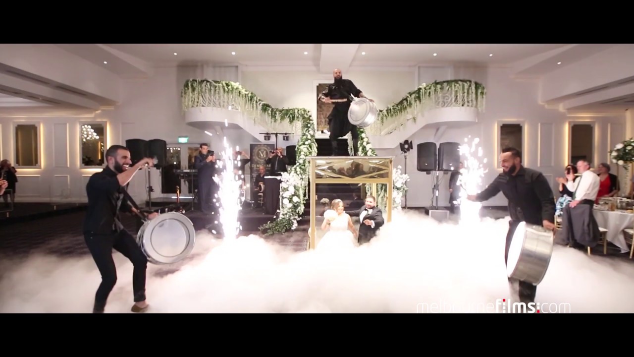 Insane Lebanese wedding entrance with CRAZY Lebanese zaffe/dabke  Entertainment Australia