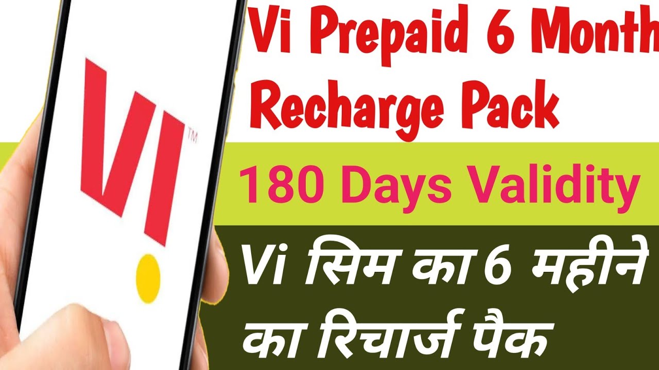 Vi Prepaid 6 Month Recharge Pack // Vi Sim 180 Days Validity Pack