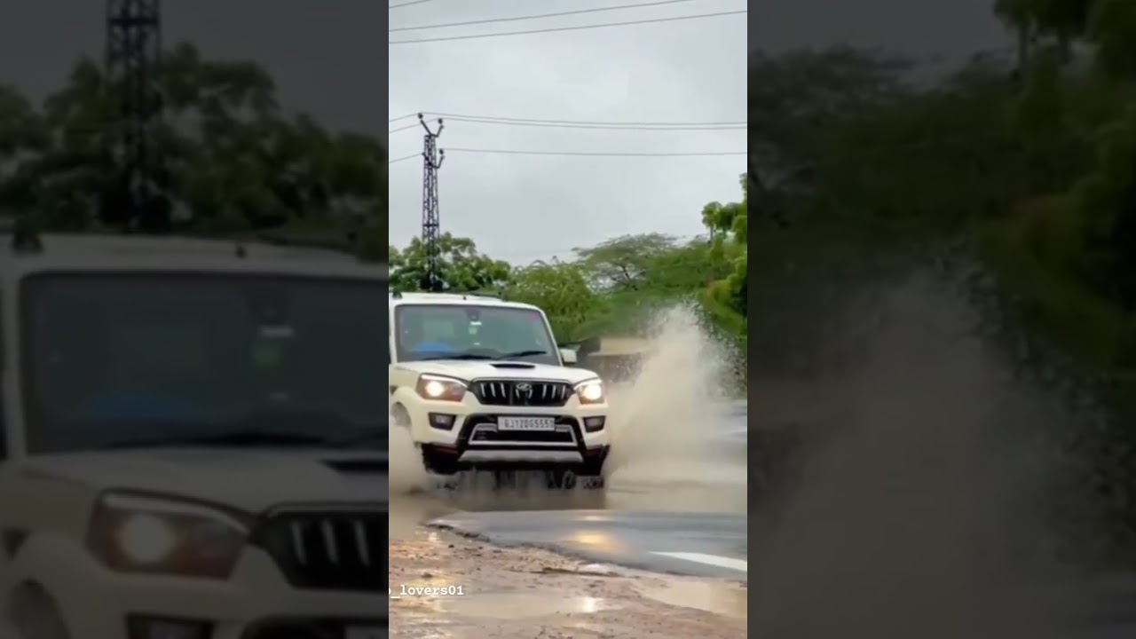 Scorpio headlight modified||Scorpio water crossing
