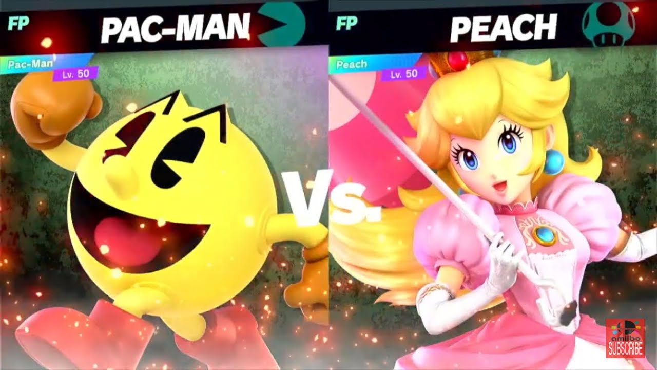 Super Smash Bros Ultimate Amiibo Fights 5pm Poll Pac Man vs Peach