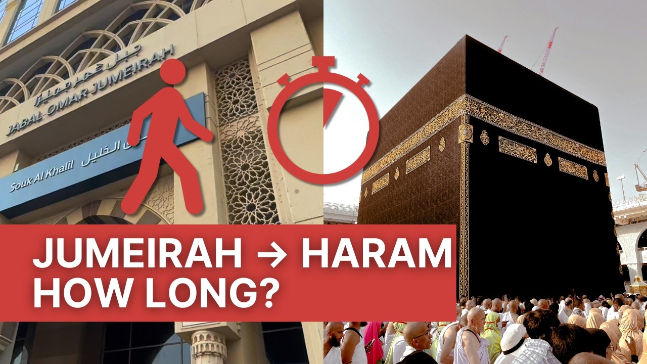 Walking from Jumeirah Jabal Omar Hotel to Umrah Gate (Real Time) | The Travel Tips Guy