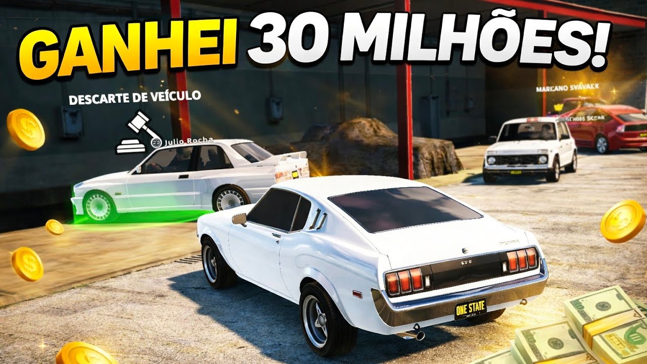 DESCARTEI 6 CARROS E GANHEI 30 MILHÕES NO ONE STATE RP! 💰🔥 