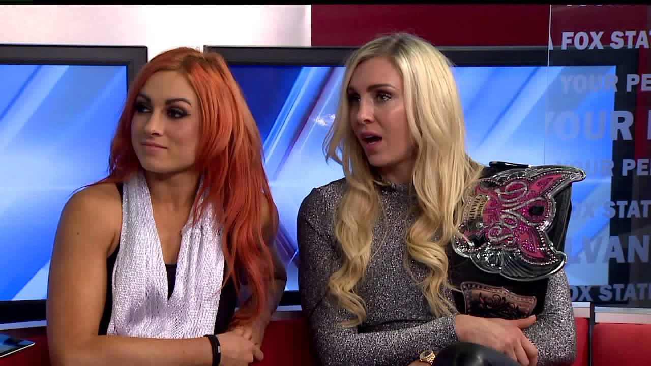WWE Smackdown Interview with WWE Charlotte and Becky Lynch at FOX43