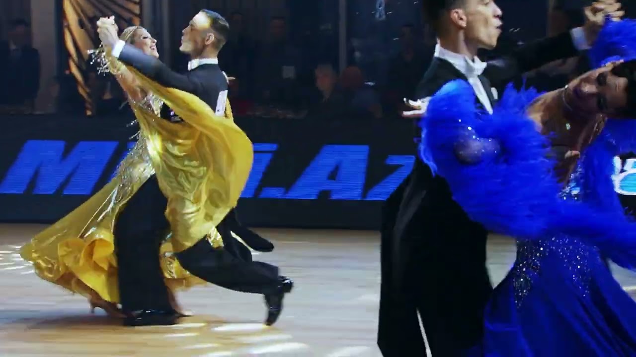 Valerio Colantoni and Anna Demidova dancing Foxtrot,  World Professional Ballroom Championships 2023