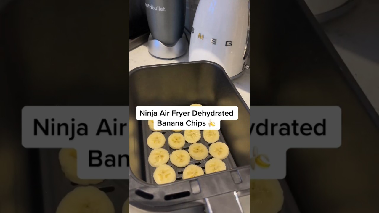 WANT CRISPY BANANA CHIPS? Dehydrate Them in Your Air Fryer! 🍌✨ NO OIL, NO SUGAR, JUST CRUNCH!