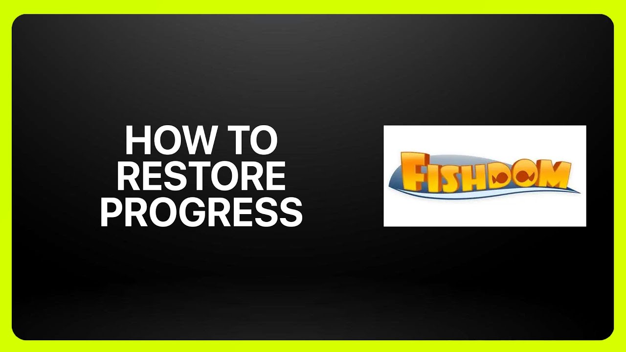 How To Restore Fishdom Progress In Fishdom ! Tutorial