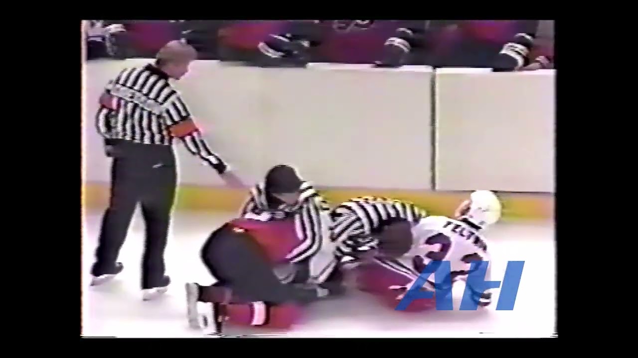 NHL Oct. 1, 1985 Tony Feltrin,NYR v Joe Paterson,PHI New York Rangers Philadelphia Flyers