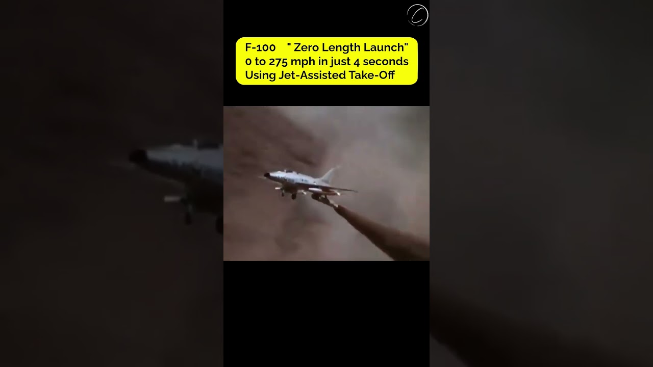 F‑100D Jet Launches Like a Missile &ndash; Zero Runway Needed #aviation  #history
