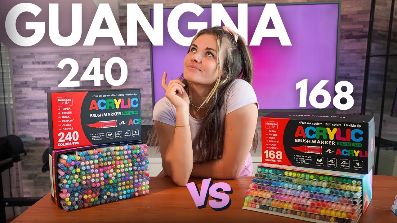 Feutres Acryliques 240 vs 168 GuangNa | Coloriages Mystères | Test & Comparatif