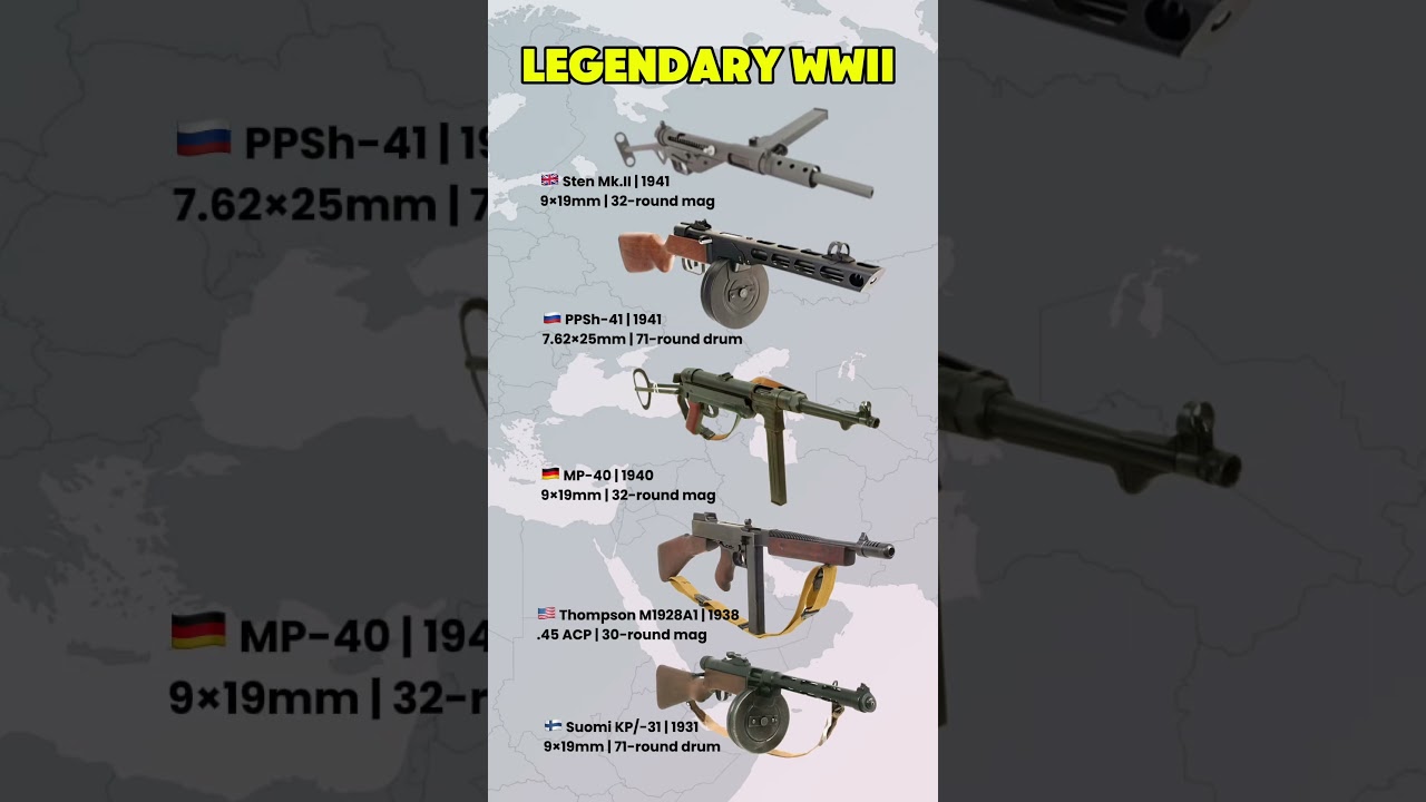 The Ultimate WWII SMG Showdown &mdash; PPSh-41 vs MP-40 vs Thompson