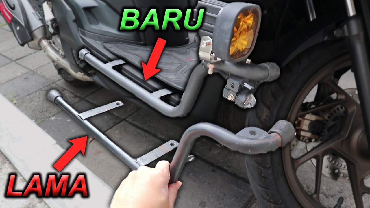 Perbandingan Crashbar Tubular Lama & Baru Honda Vario 160 Gw