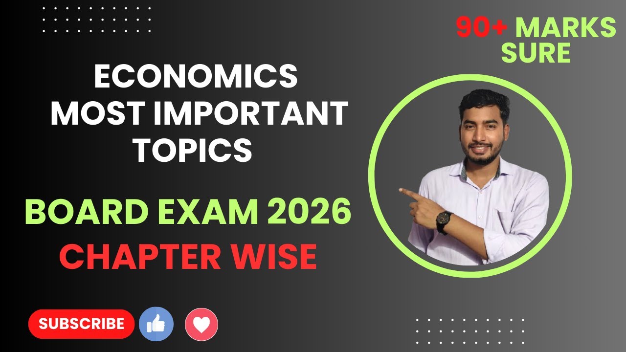 These Topics Decide Your Marks ⚠️ | Class 12 Economics Board Exam 2026 #Lefthand commerce