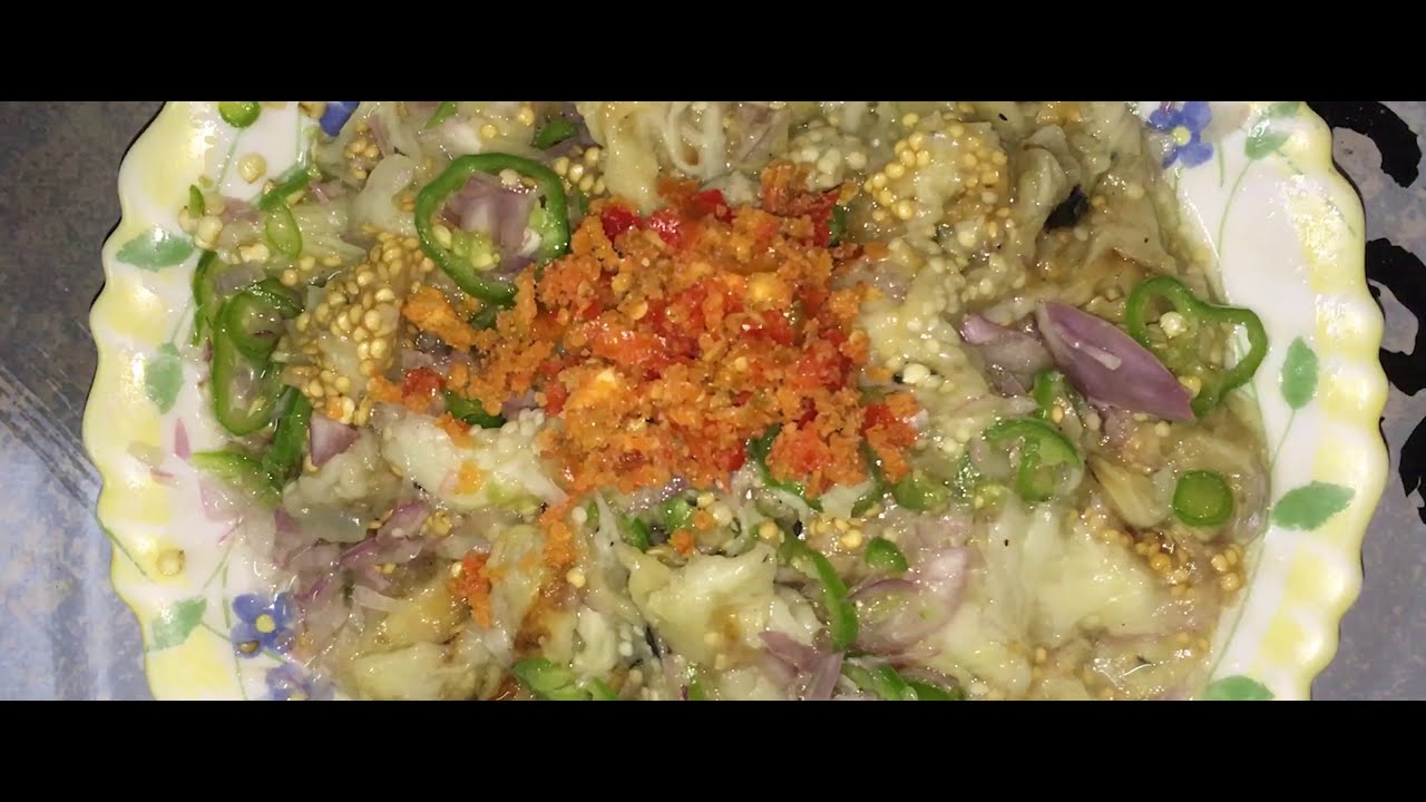 Rougail bringelles gros piments de la Réunion.