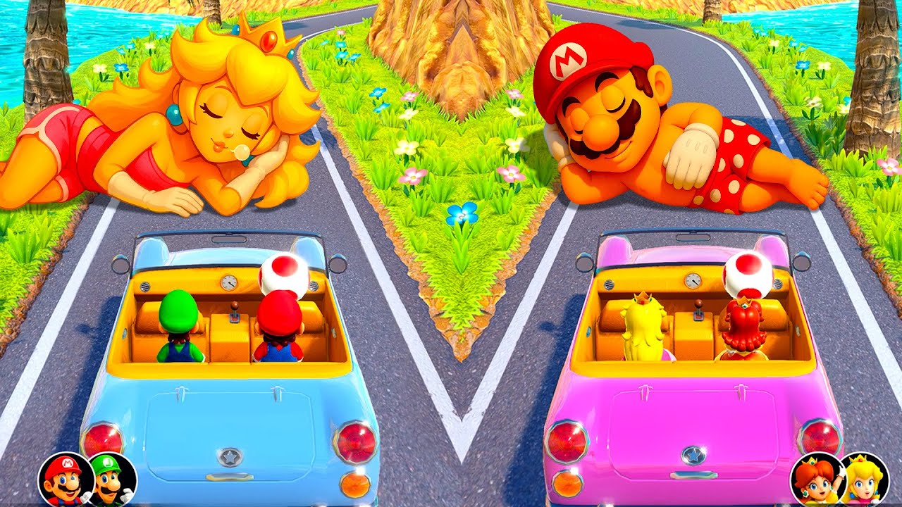 Mario Bros. Vs Princesses Minigame War | All minigames Master Difficulty