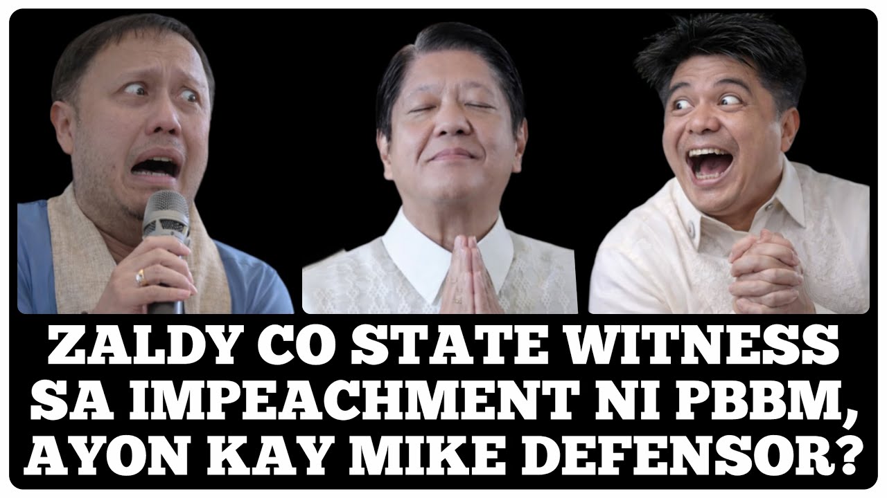 Kent Garcia is live! Zaldy Co State Witness sa Impeachment ni Pbbm? Paano?
