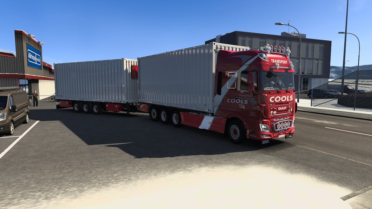 ETS2 Iceland balade avec le tandem container ...
