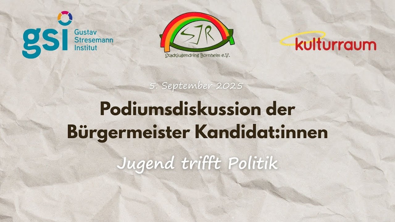 Stadtjugendring Bornheim - Podiumsdiskussion