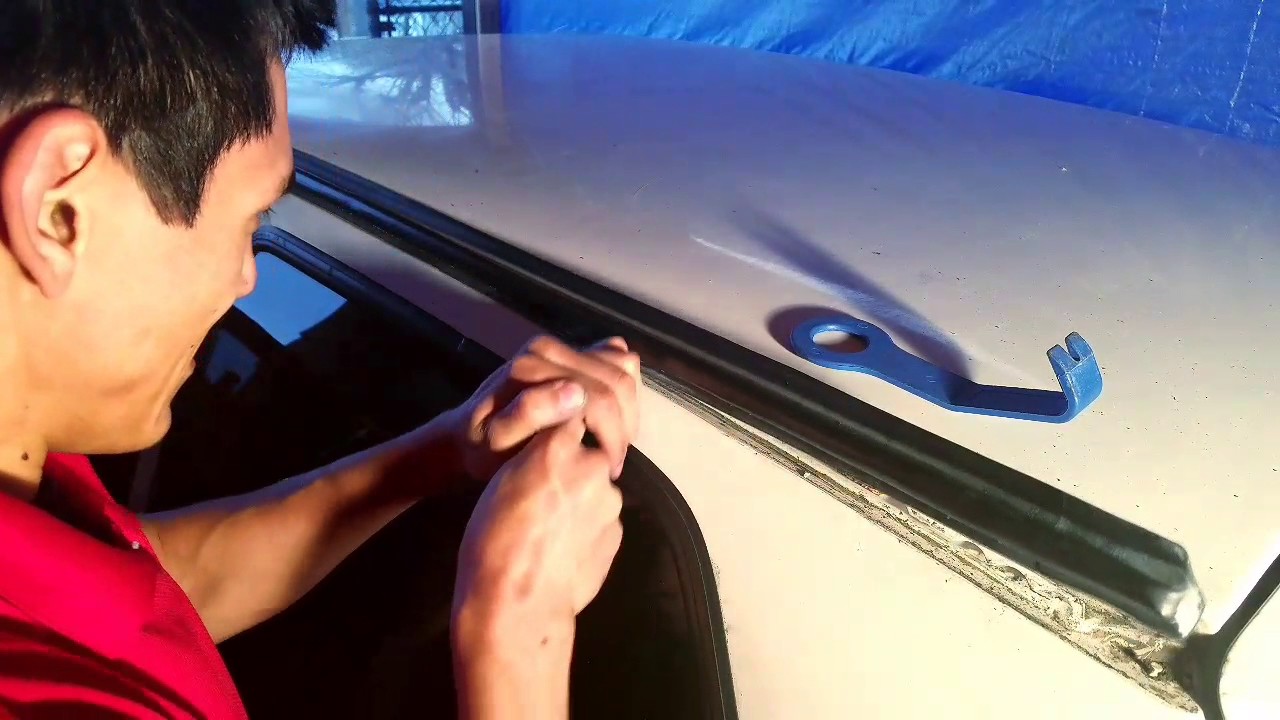 Removing Mk2 Golf Roof Rail Rain Gutters
