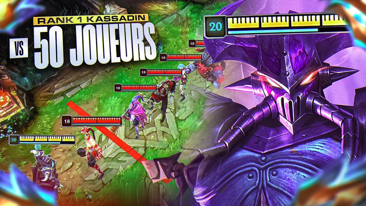 RANK 1 KASSADIN EUW VS 50 JOUEURS ! NE VOUS FAITES PAS BAIT C'EST EXTREMEMENT DUR !