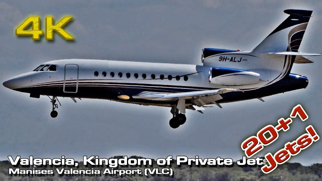 Valencia, Kingdom of Private Jets [4K] Summer 2018 (Spotting session)