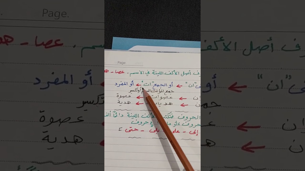 سادس/ الألف اللينة في الأفعال والأسماء والحروف الفصل٣- أميرة الصاعدي