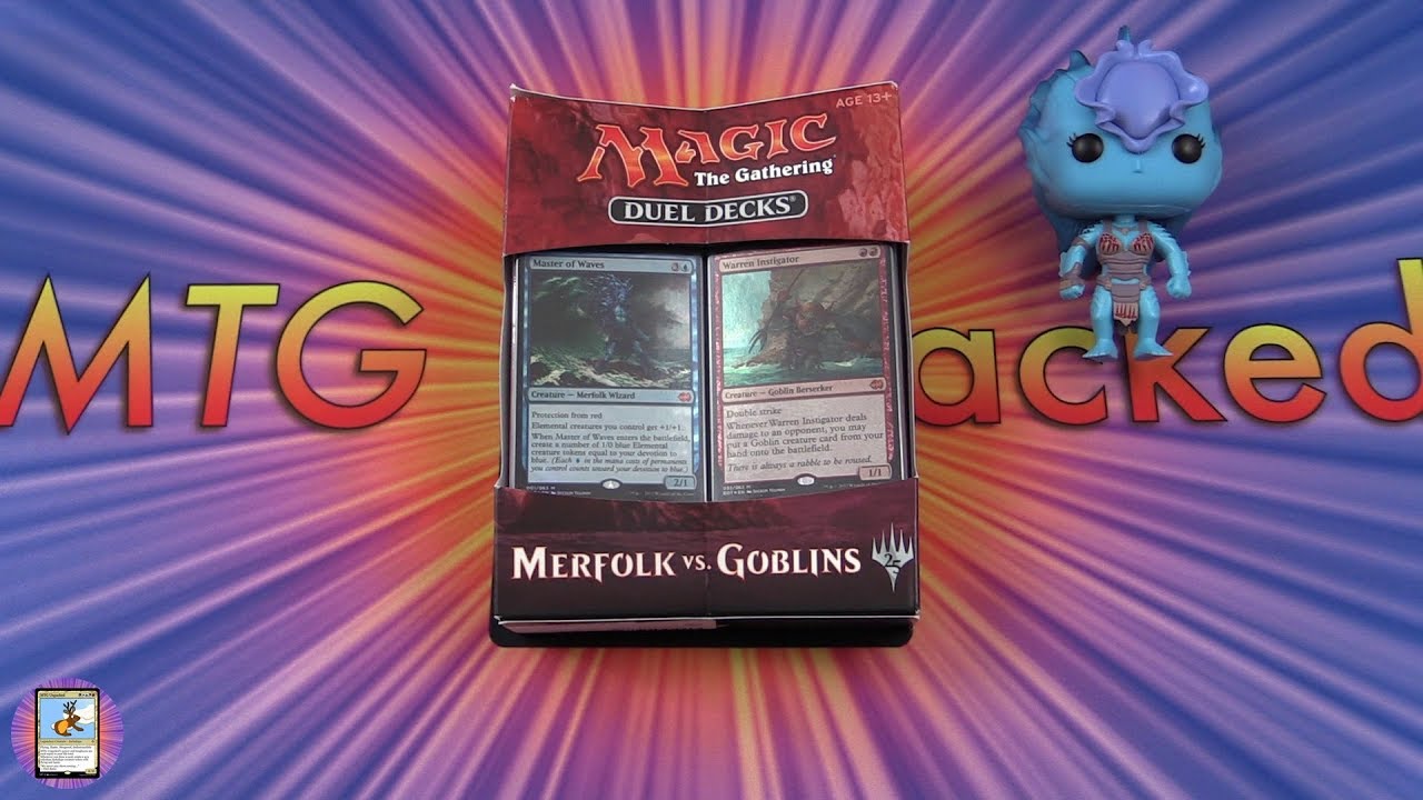 Unboxing a Merfolk vs Goblins Duel Deck of Magic: The Gathering cards