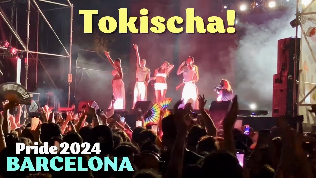 Концерт Tokischa в Триумфальной арке в рамках Pride Barcelona 2024 в Испании