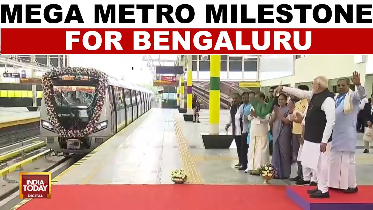 PM Modi Flags Off Bengaluru Metro Yellow Line, Vande Bharat Trains; Credit War Brews