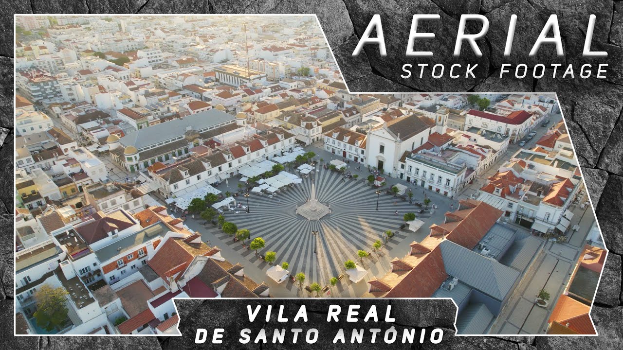 Vila Real de Santo António ● Portugal 🇵🇹 | 4K Aerial Drone Stock Footage