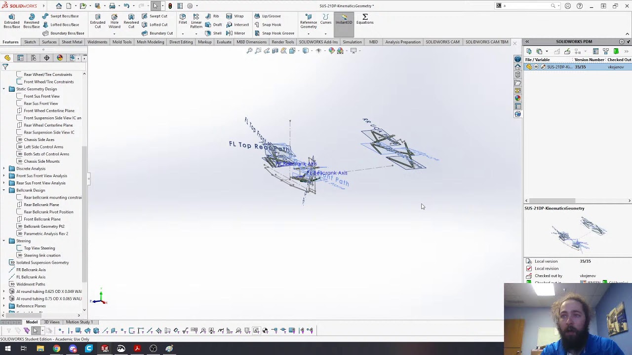 Suspension Kinematics Design in Solidworks