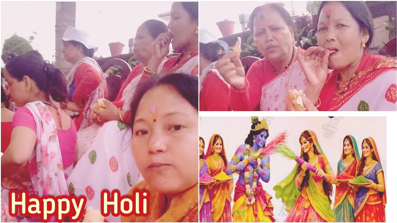 Happy होली Bhist dhara ki Holi  Haldwani 🙏🌺🌼🌿💕गाना  धमाका  dance 💃 💖 