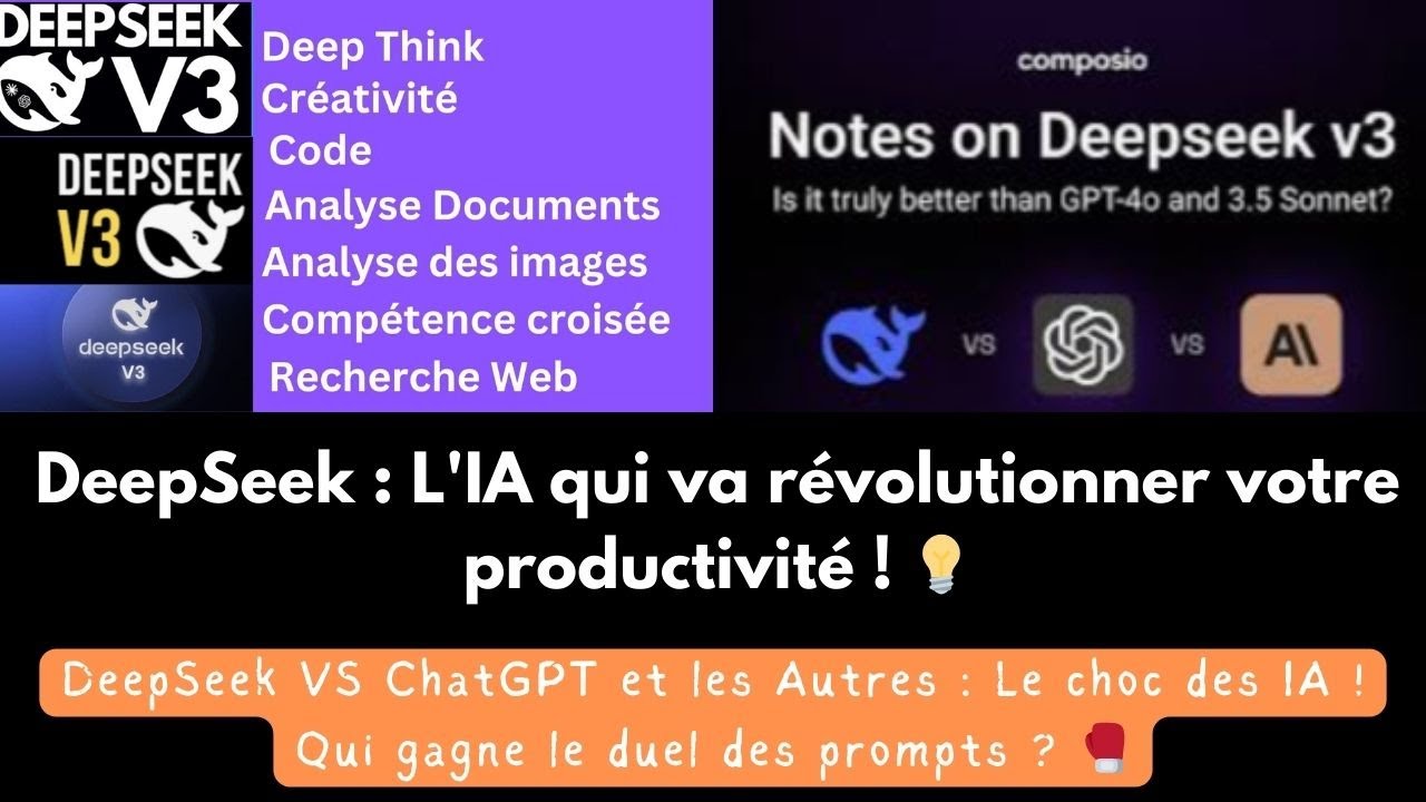 DeepSeek V3. L'IA Révolutionnaire Qui Rivalise Avec Les Géants ? Découvrez pourquoi ! 🚀