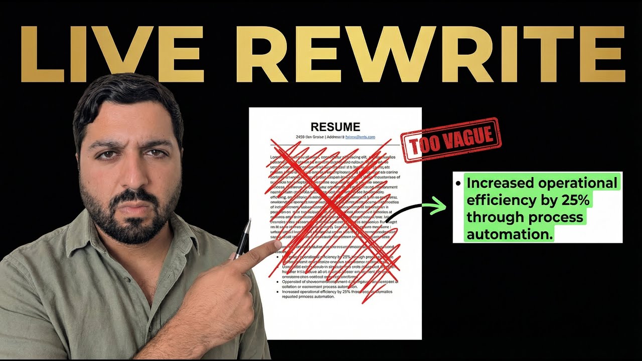 Watch Me Rewrite a Big 4 Resume for Industry (Live Edit)