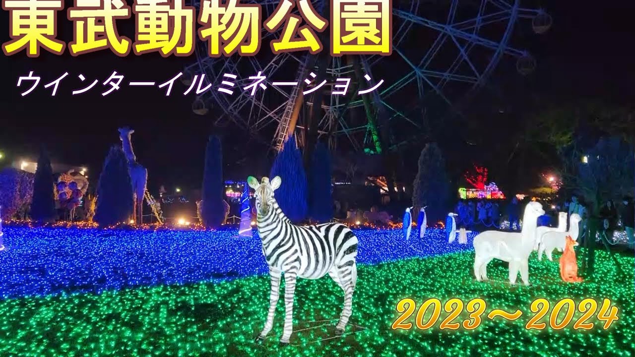 【イルミネーション】東武動物公園ウインターイルミネーション 2023～2024 　ももいろクローバーZと呪術廻戦とのコラボ